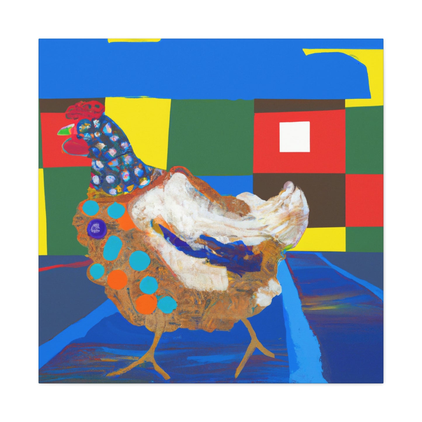 Chickens Take Flight - Canvas