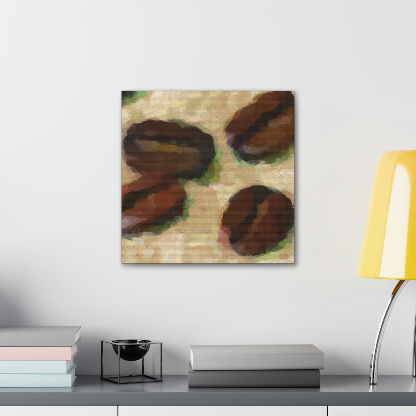 "Coffee Beans in Motion" - Canvas