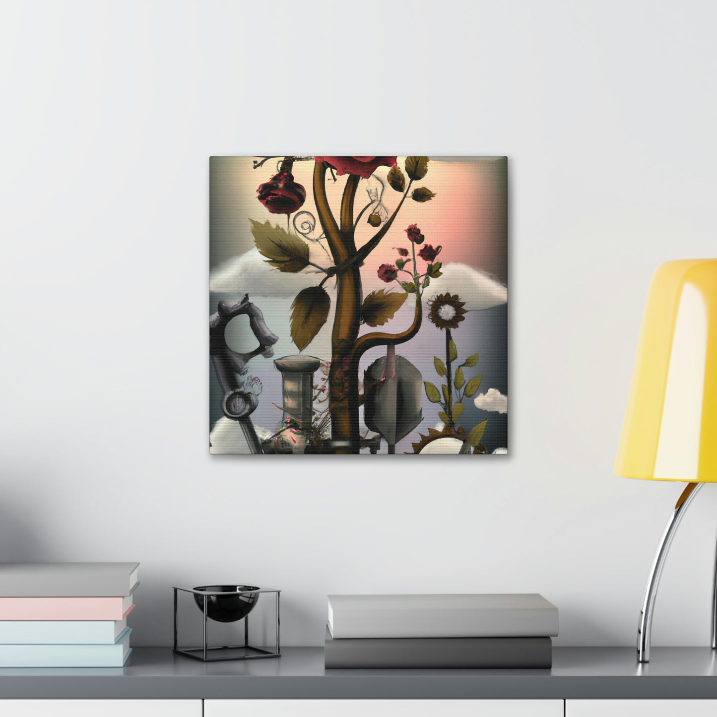 Rose and Brass Blooms - Canvas