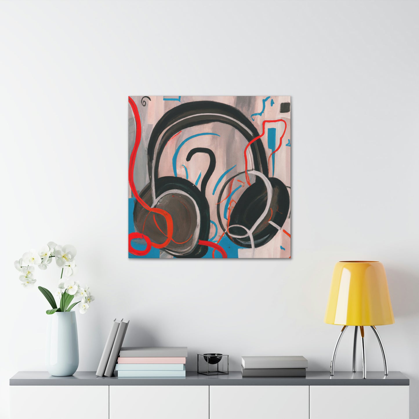 Headphones in Expressionism - Canvas