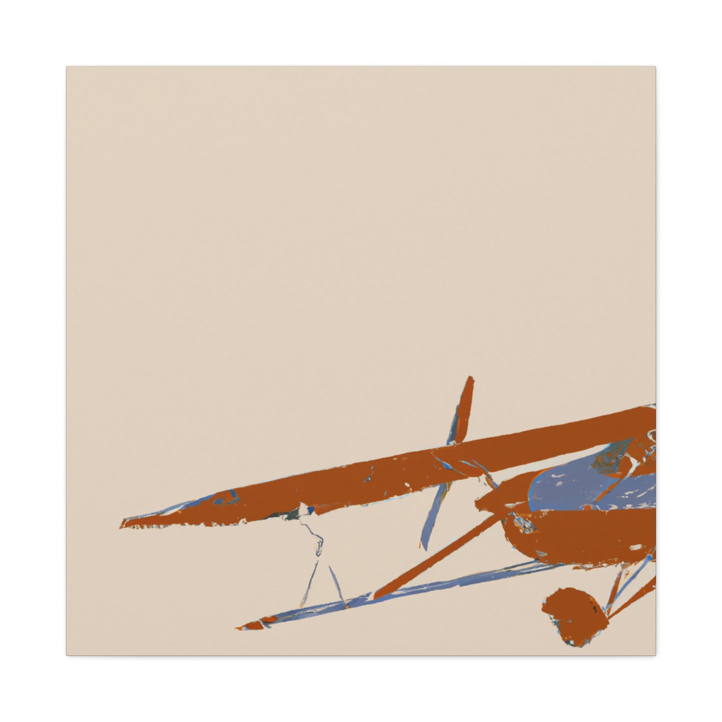 Vintage Airplane Simplicity - Canvas