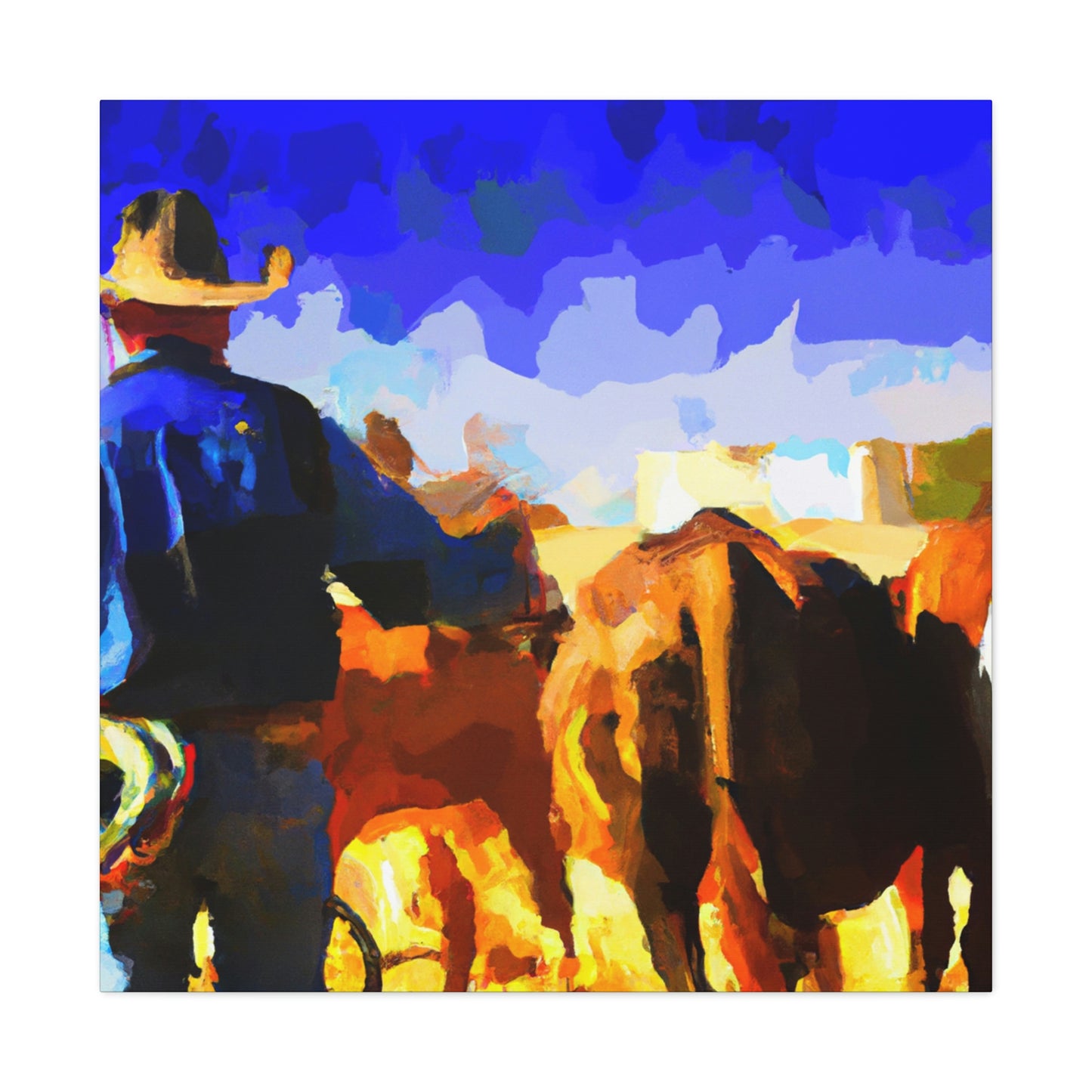 Rural Cattle Triumph - Canvas