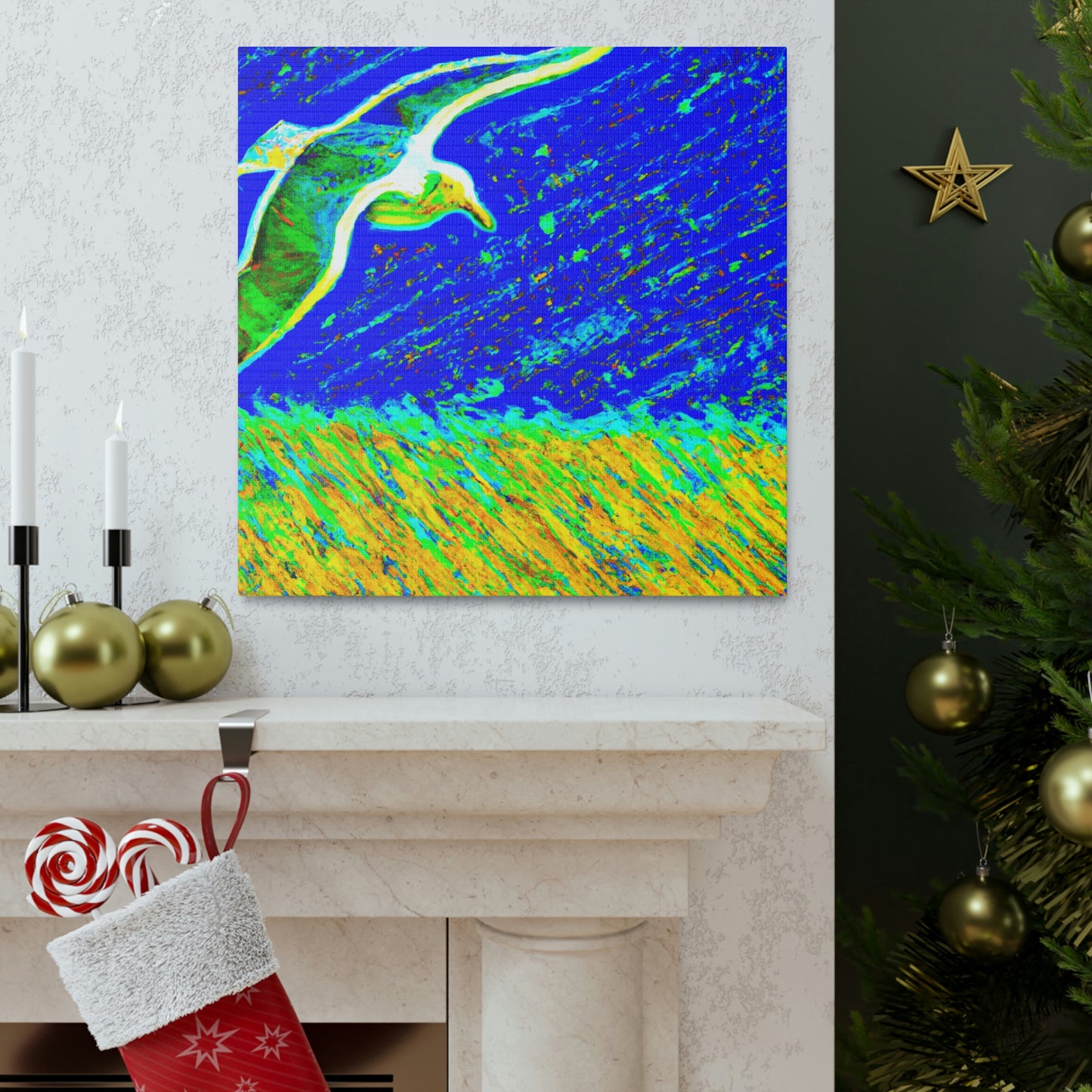 Seagulls on the Shore - Canvas