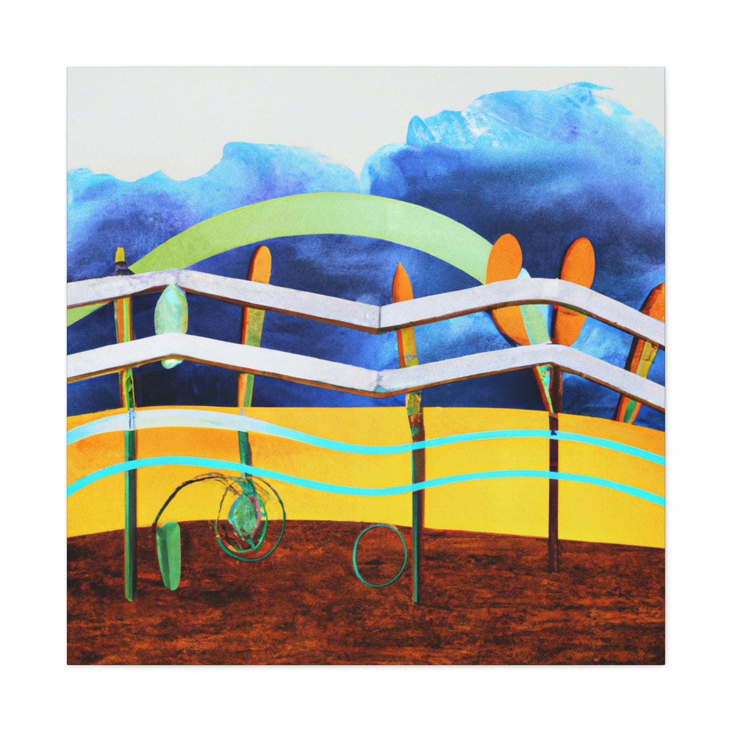 "Fence Delivered Mystery" - Canvas