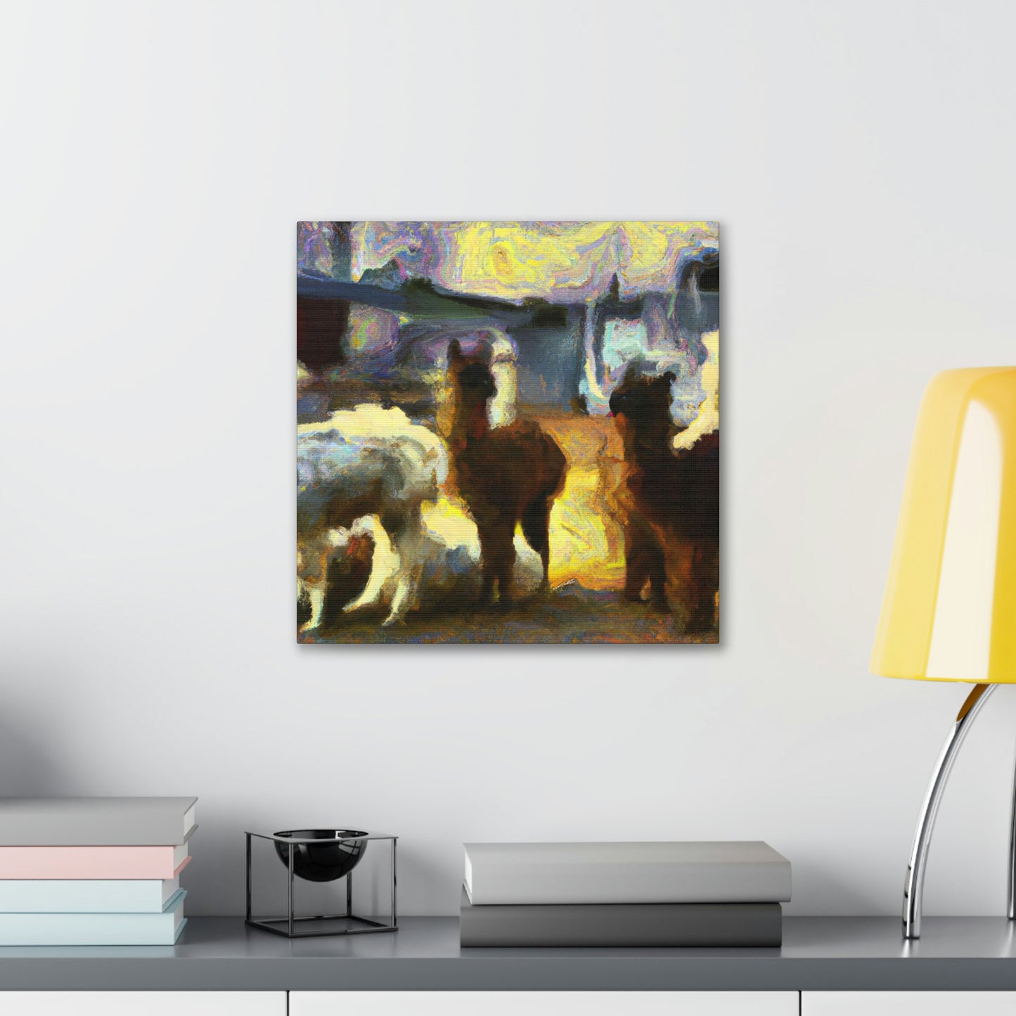 Alpaca Abstract Expressionism - Canvas