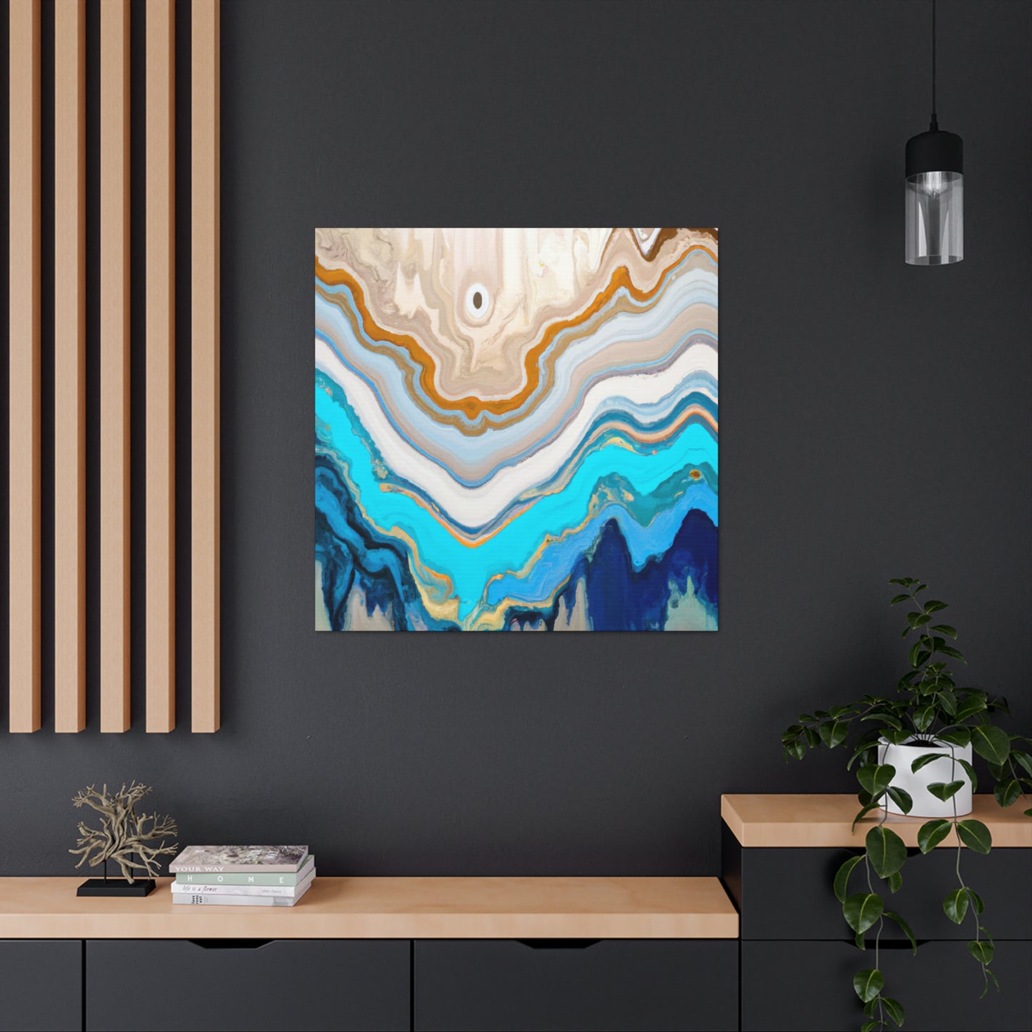 "Vibrant Sound Waves Dance" - Canvas