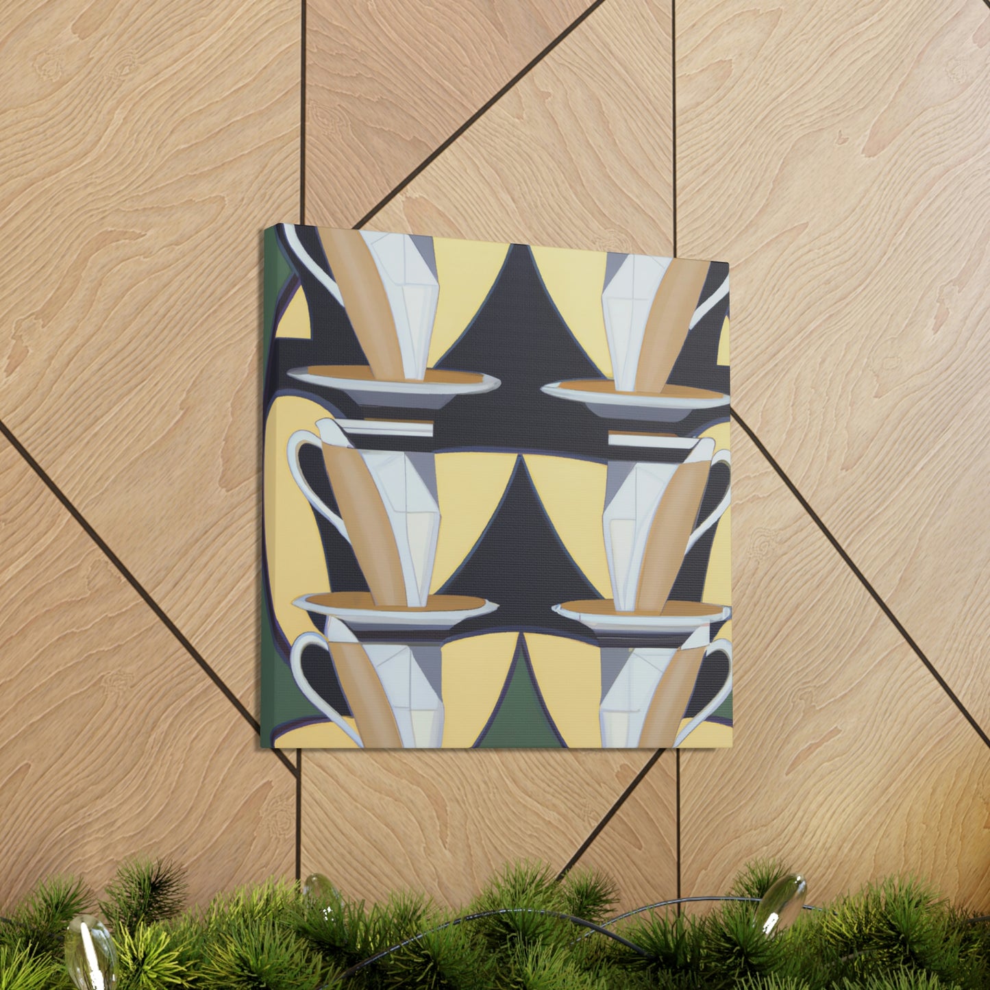 Charming Teacup Symphony - Canvas