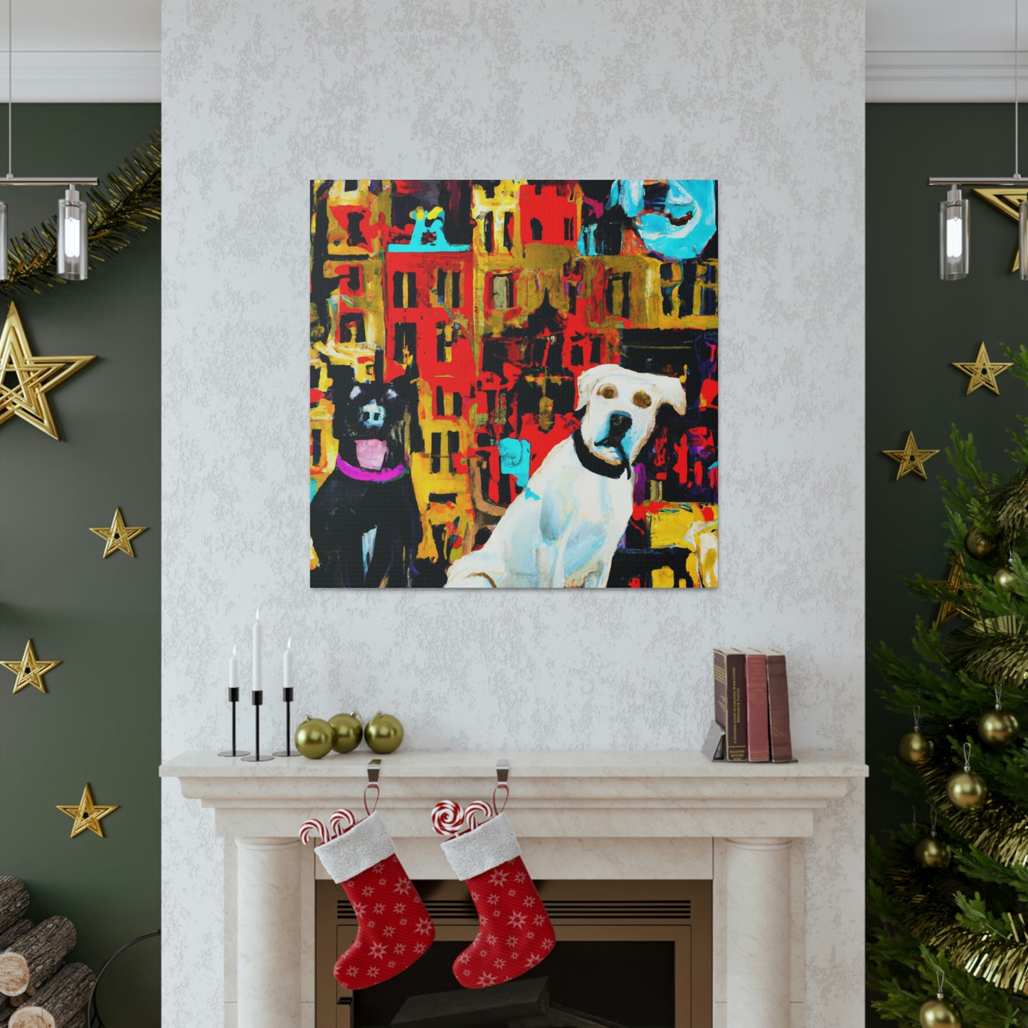 Dogs in Baroque Style - Canvas