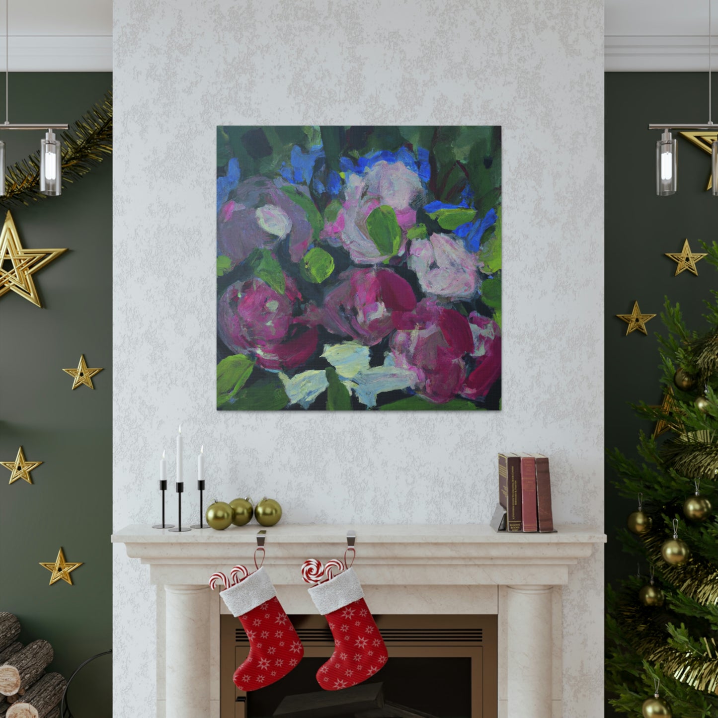 Peony in Bloom. - Canvas