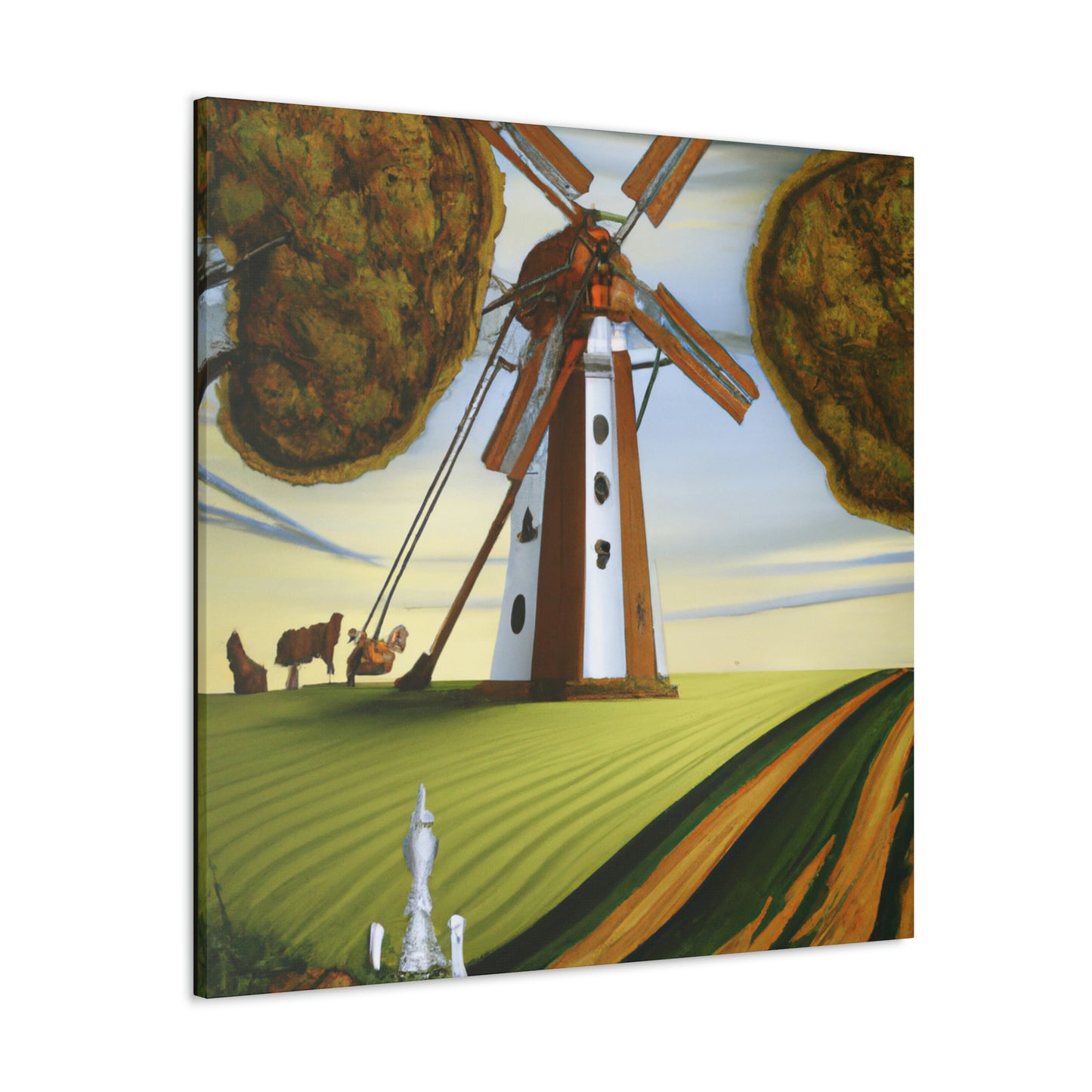 Windmill in Bloomtime - Canvas