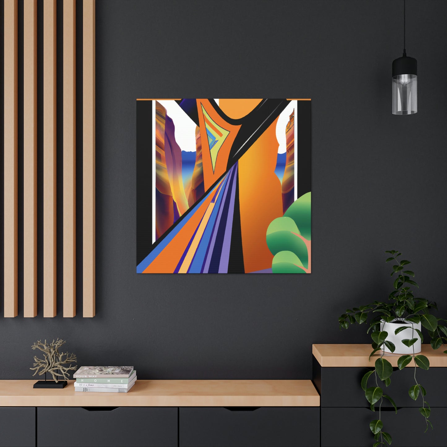 "Deco Grandeur of Canyons" - Canvas