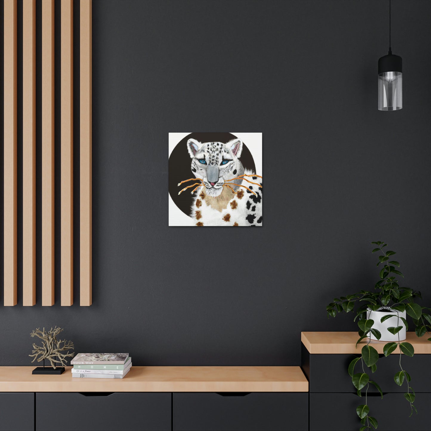 Snow Leopard Slumbering - Canvas