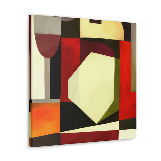 "Vintage Wine Reflection" - Canvas