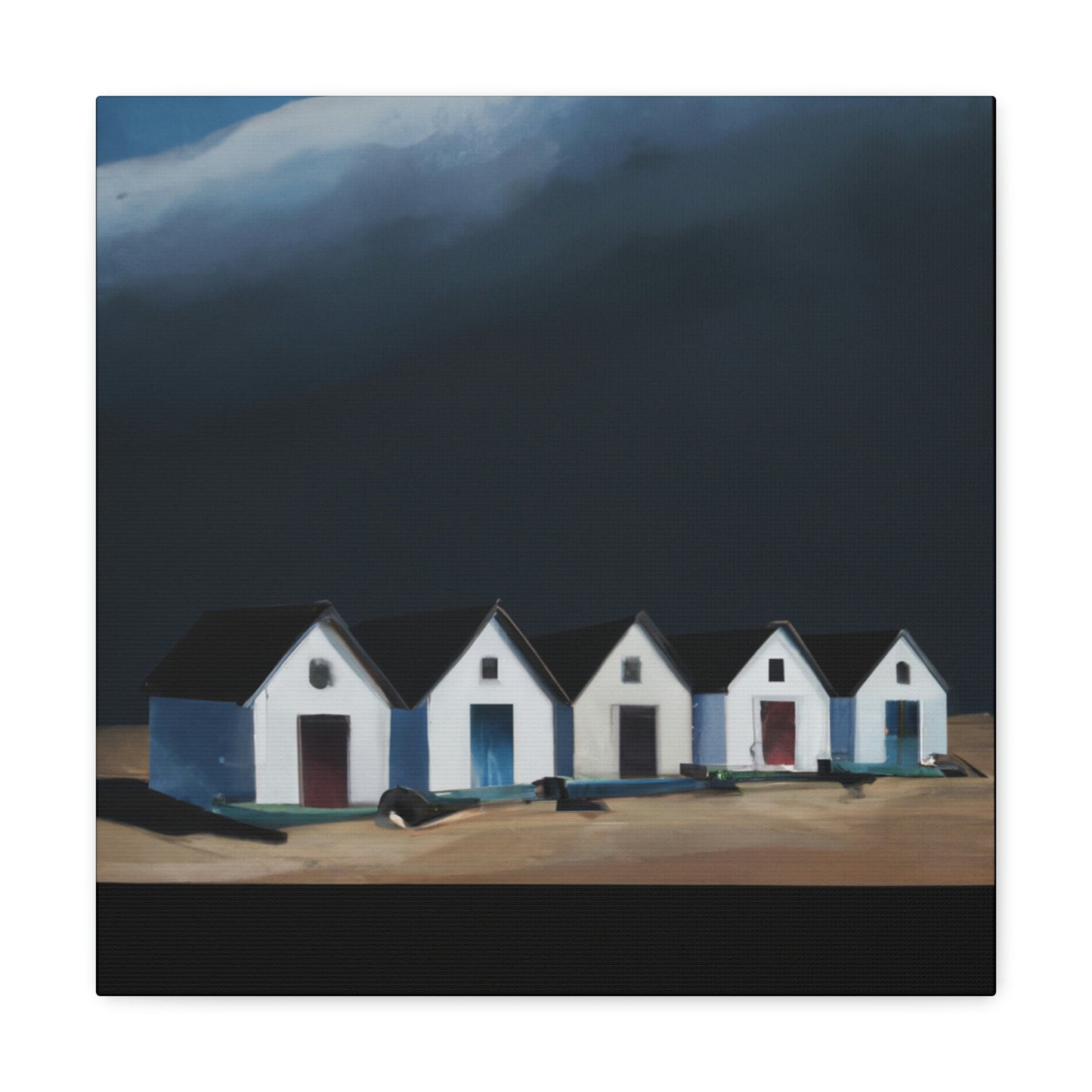 "Beach Houses - Minimalist" - Canvas