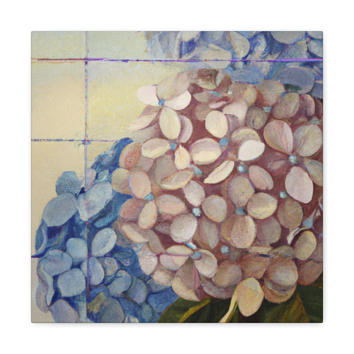 "Lush Deco Hydrangeas" - Canvas