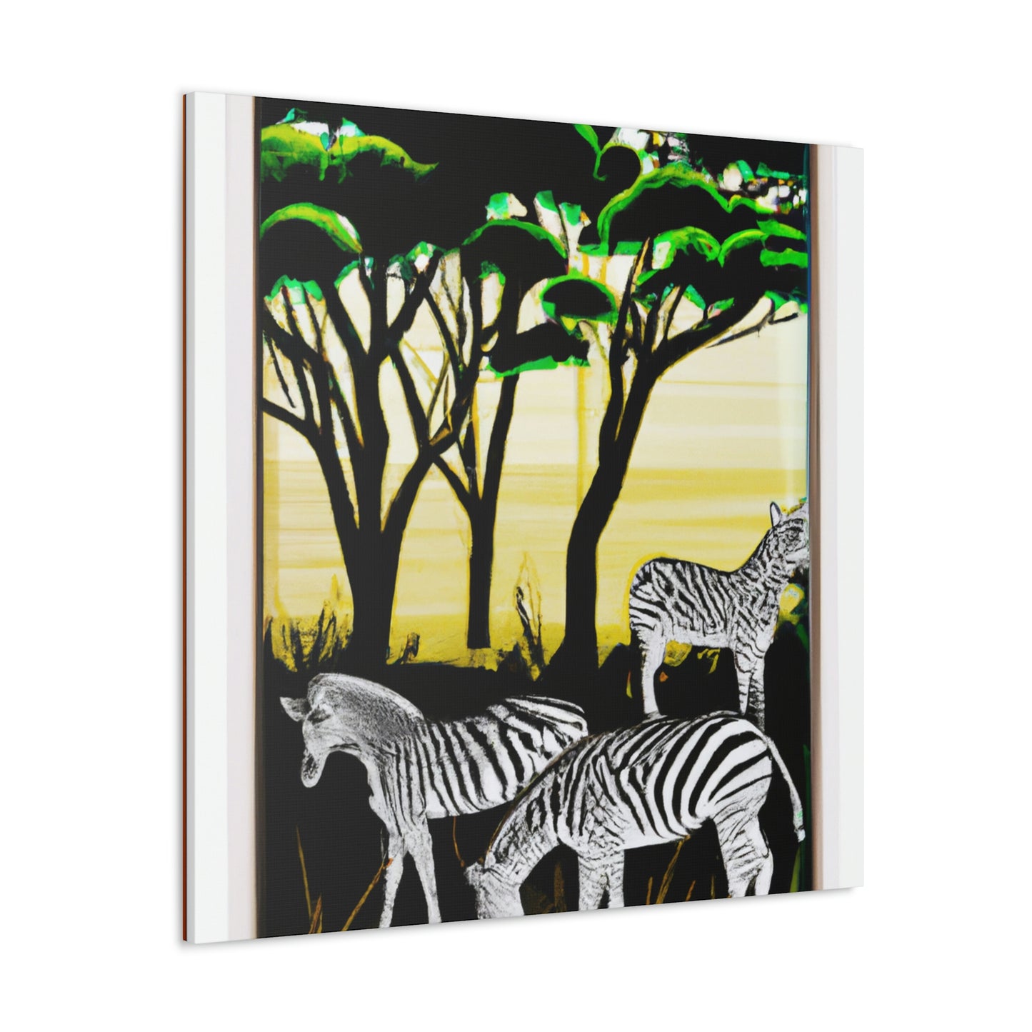 "Zebra's Midnight Jubilee" - Canvas