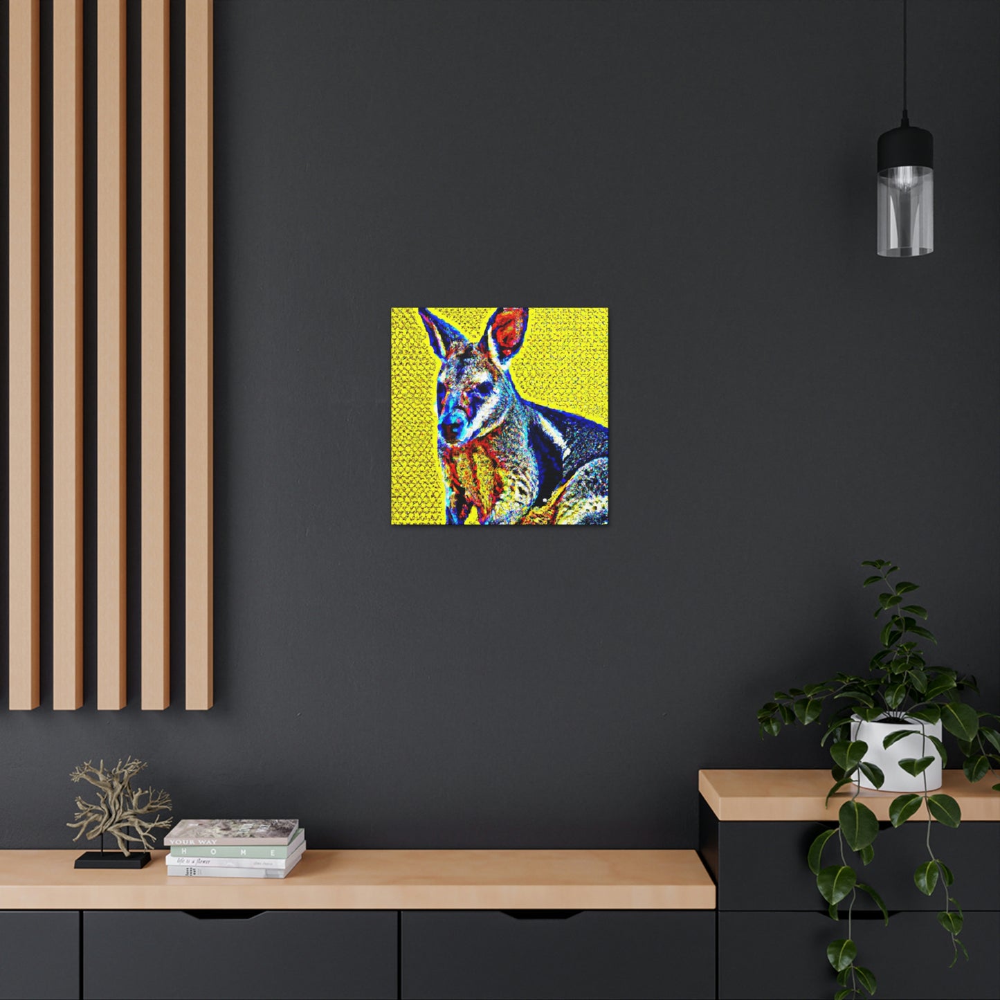 Wallaby in Pointillism - Canvas