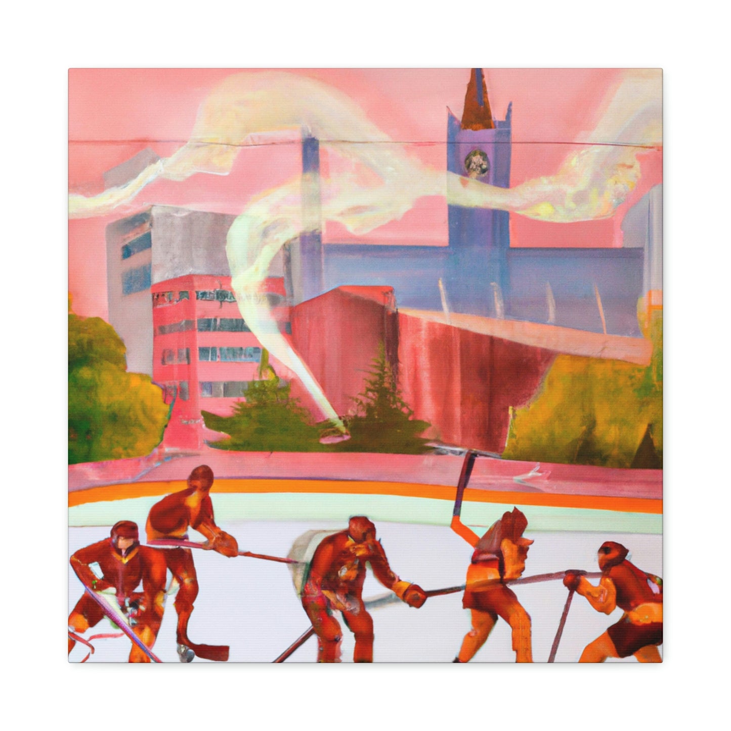 "Ice Skating Heroes Rise" - Canvas