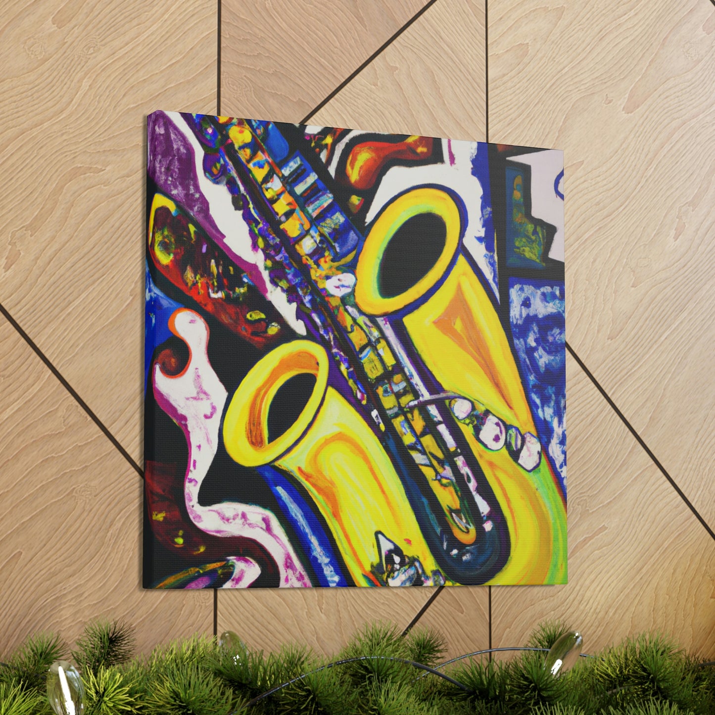 "Saxophone in Motion" - Canvas