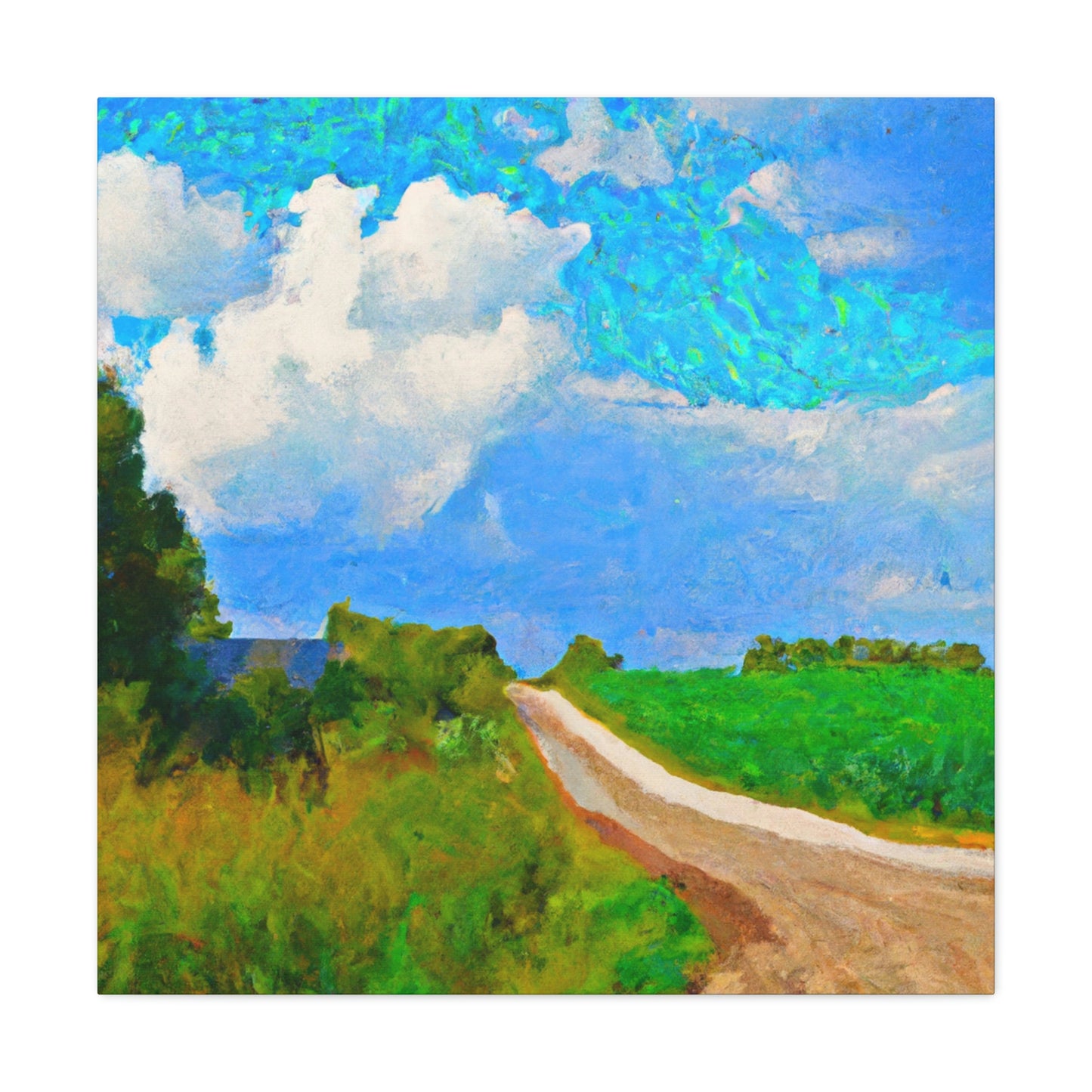 "Country Road Sunset View" - Canvas