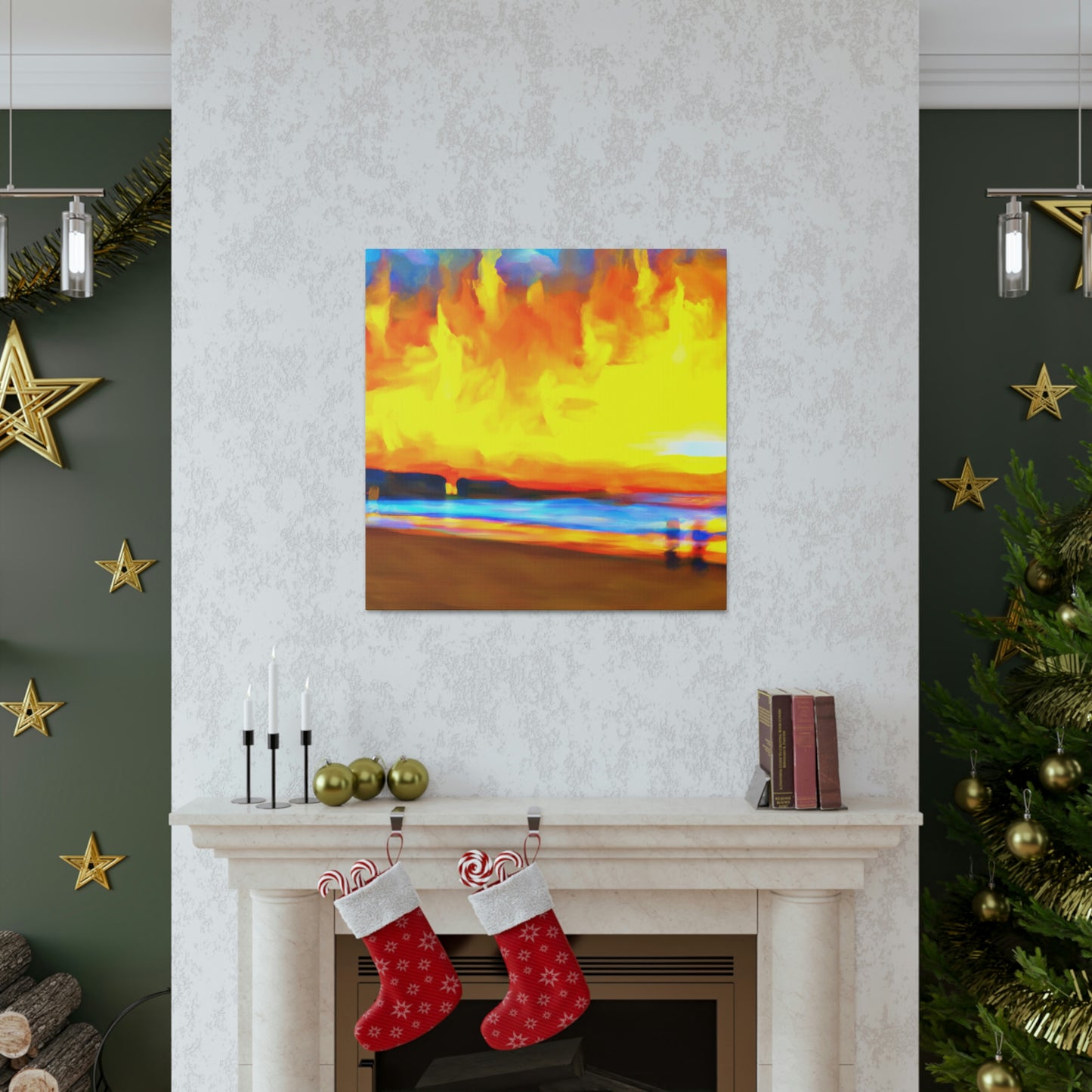 A Framed Glowing Sunset - Canvas