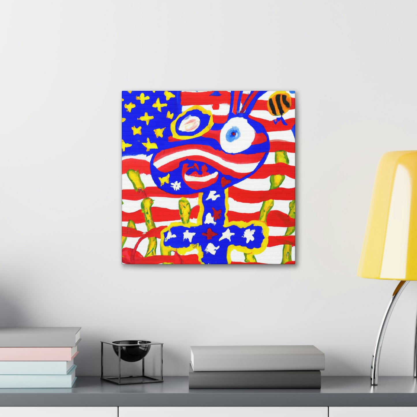 "Stars and Stripes Elegance" - Canvas