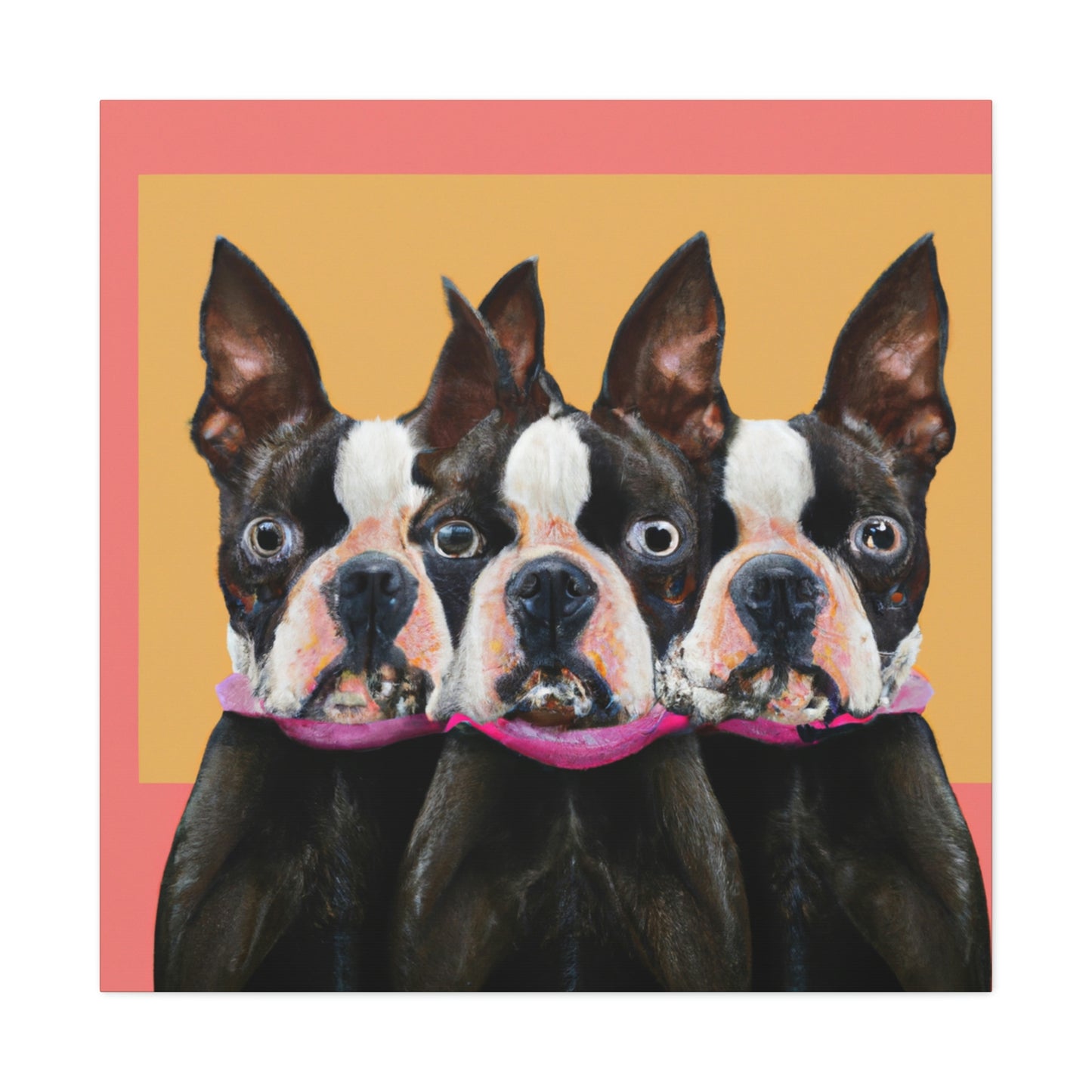 "Boston Terrier Minimalism" - Canvas