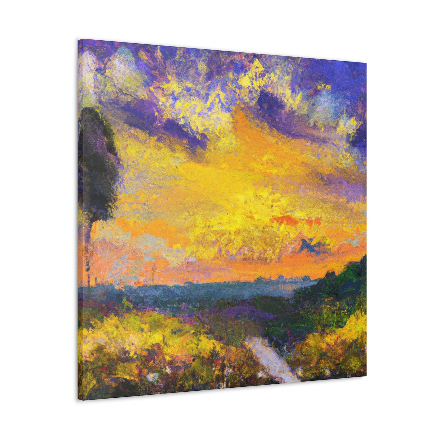 "Auroral Impasto Sunset" - Canvas