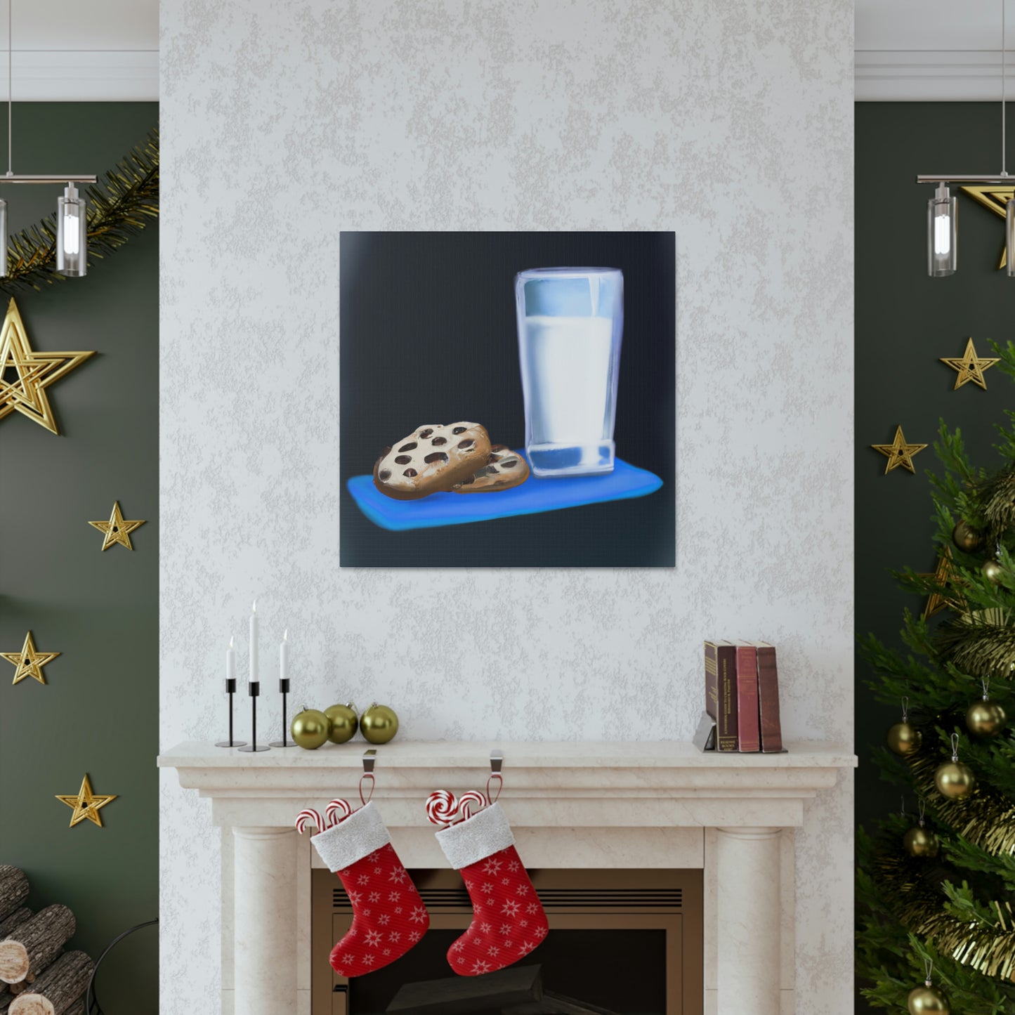 "Comforting Milk & Cookies" - Canvas