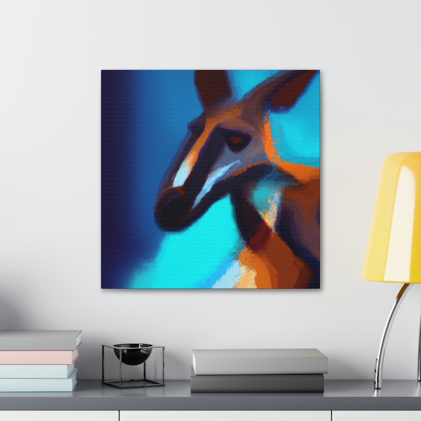 Kangaroo in Abstract - Canvas