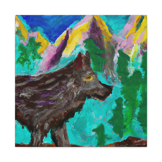 "Fauve Wolf in Nature" - Canvas