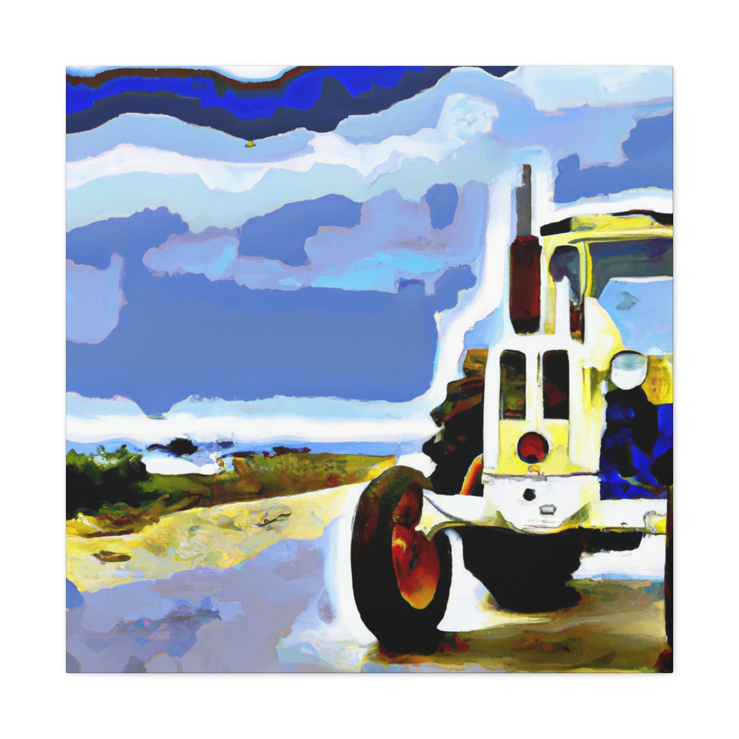 Tractor in Twilight Glow - Canvas