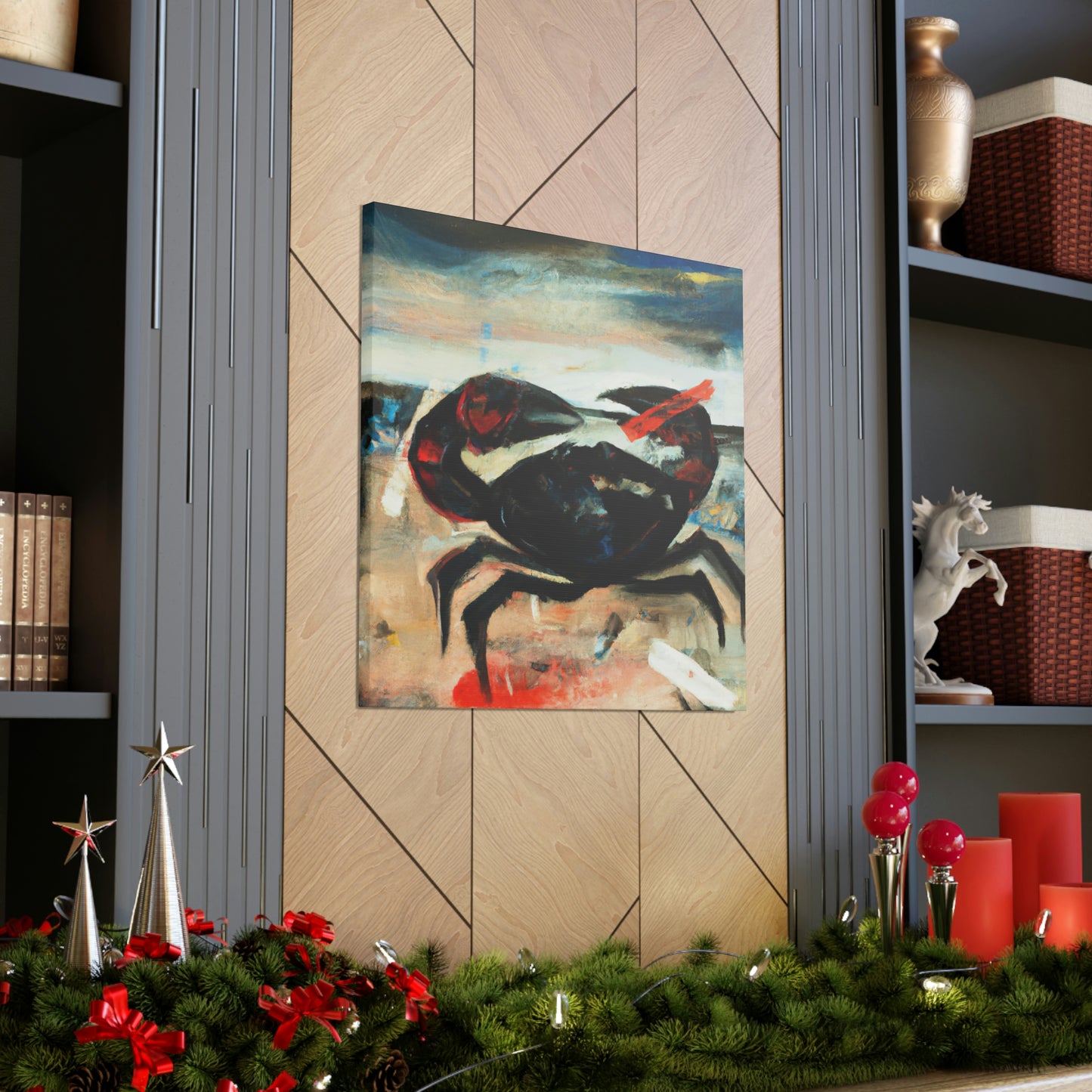 Crab on Abstract Canvas - Canvas