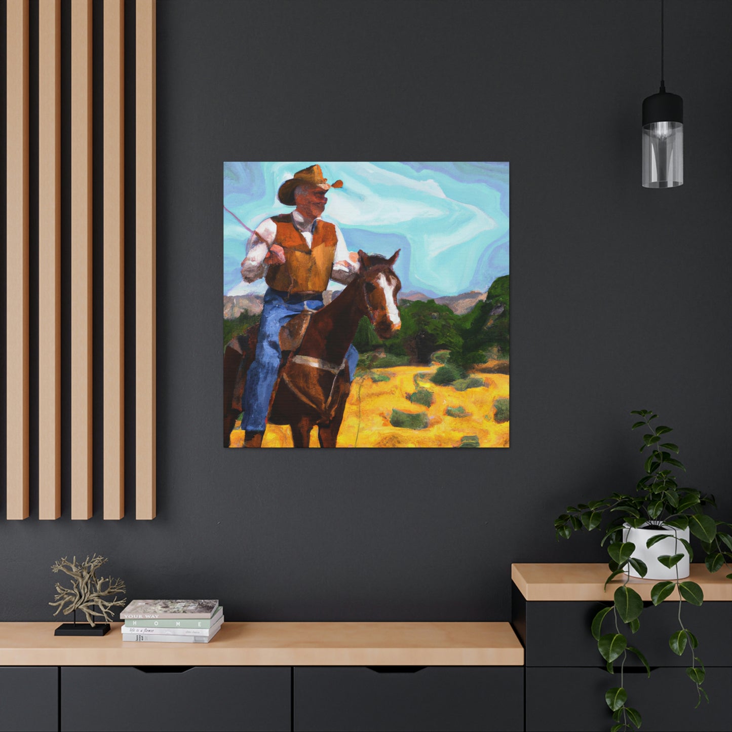 "Cowboy On The Range" - Canvas