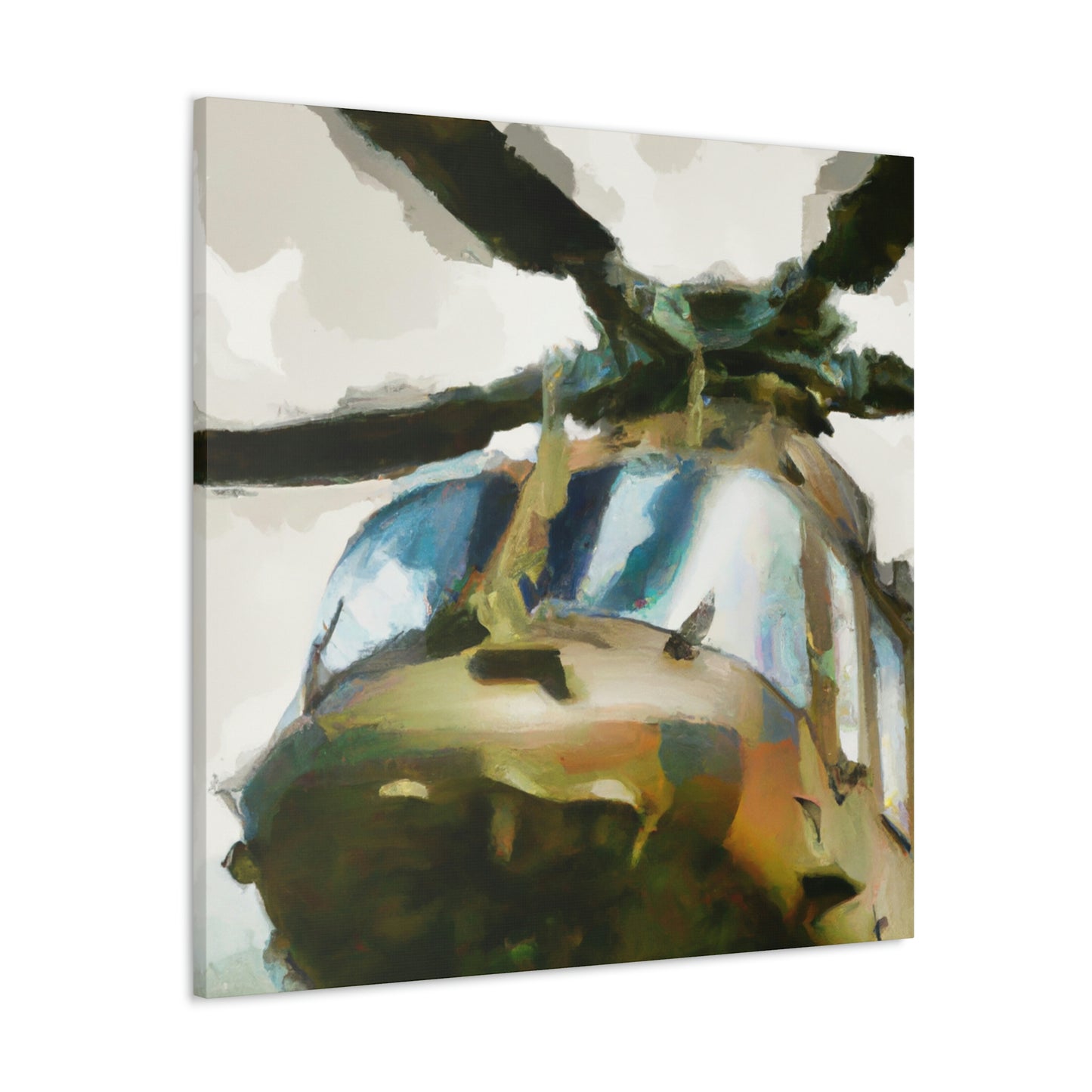 Helicopter in Flight - Canvas