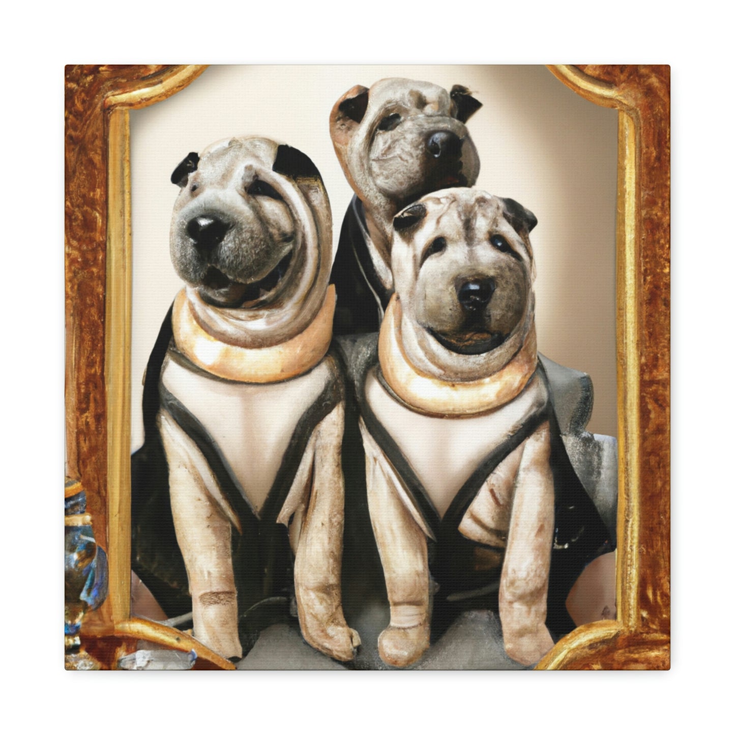 "Shar Pei's Golden Shine" - Canvas