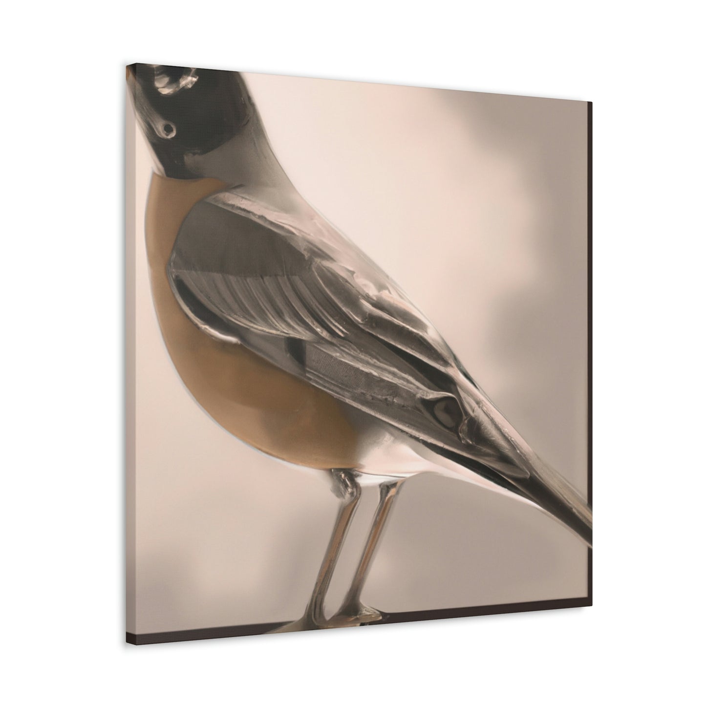 "Robins in Reflection Art" - Canvas