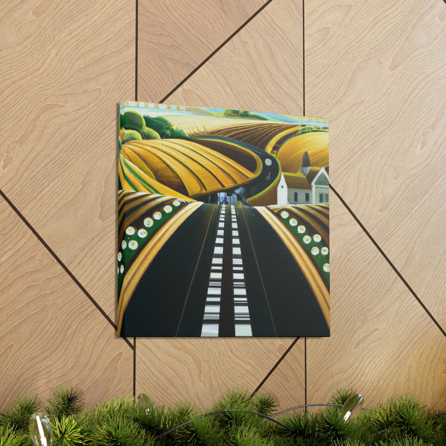 "Country Road in Art Deco" - Canvas