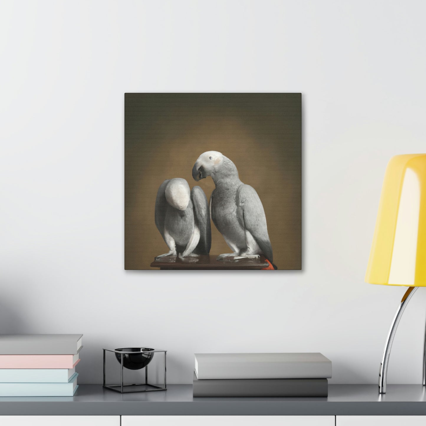 African Greys Sublime. - Canvas