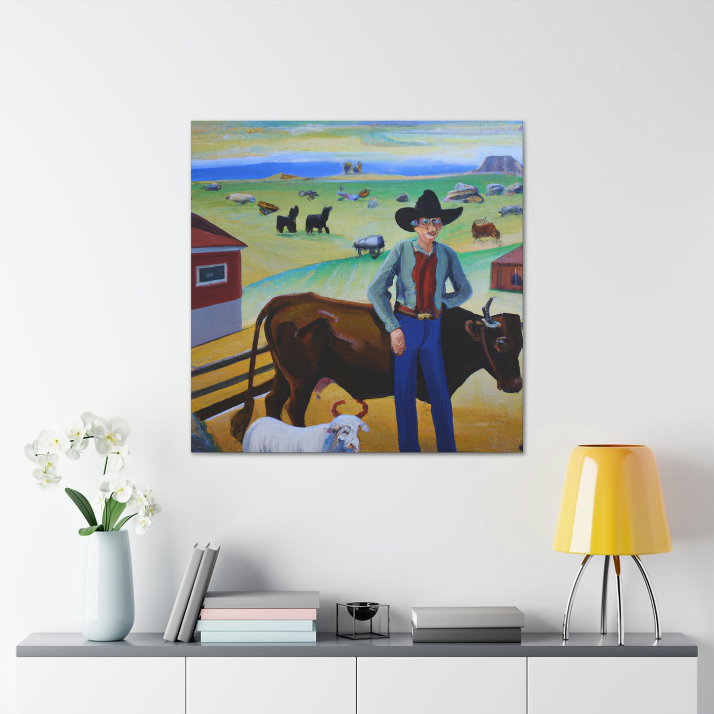 "Barnyard in Tones" - Canvas