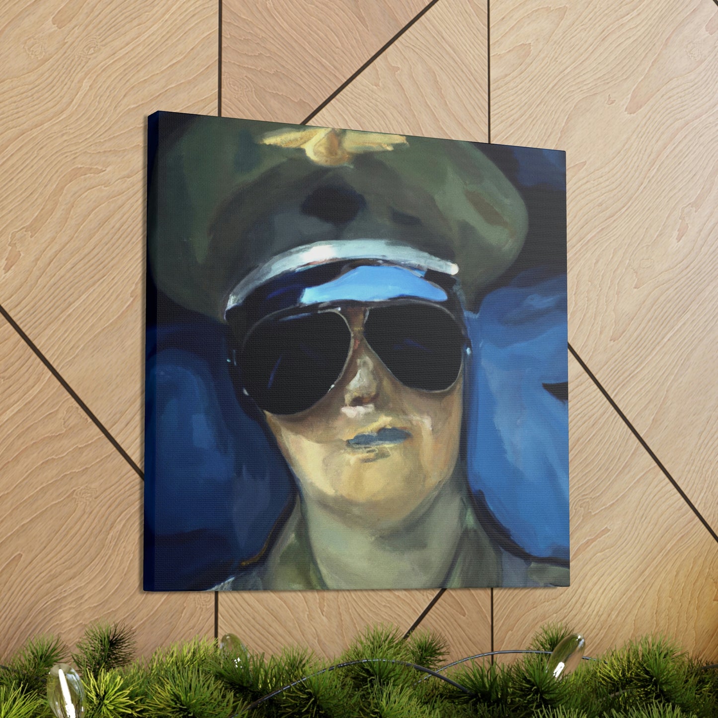 Navy Pilot Expressionism - Canvas