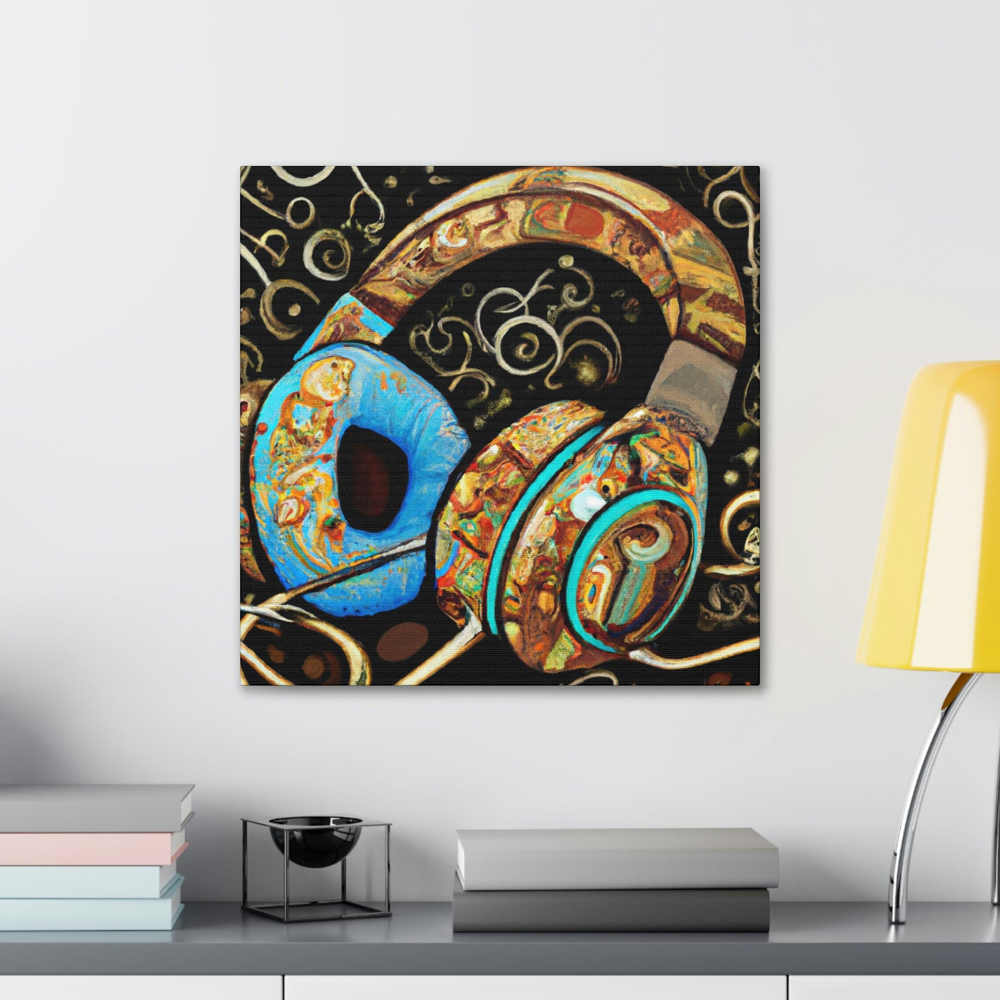 Headphones in Abstraction - Canvas