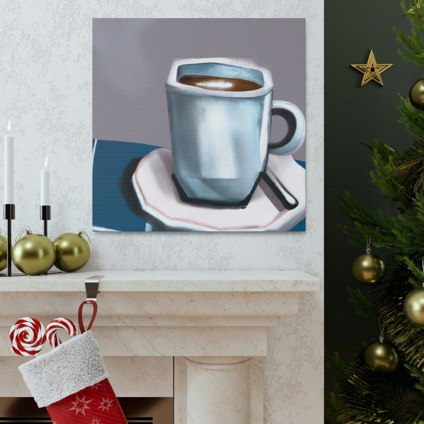 Cup of Joyful Coffee - Canvas