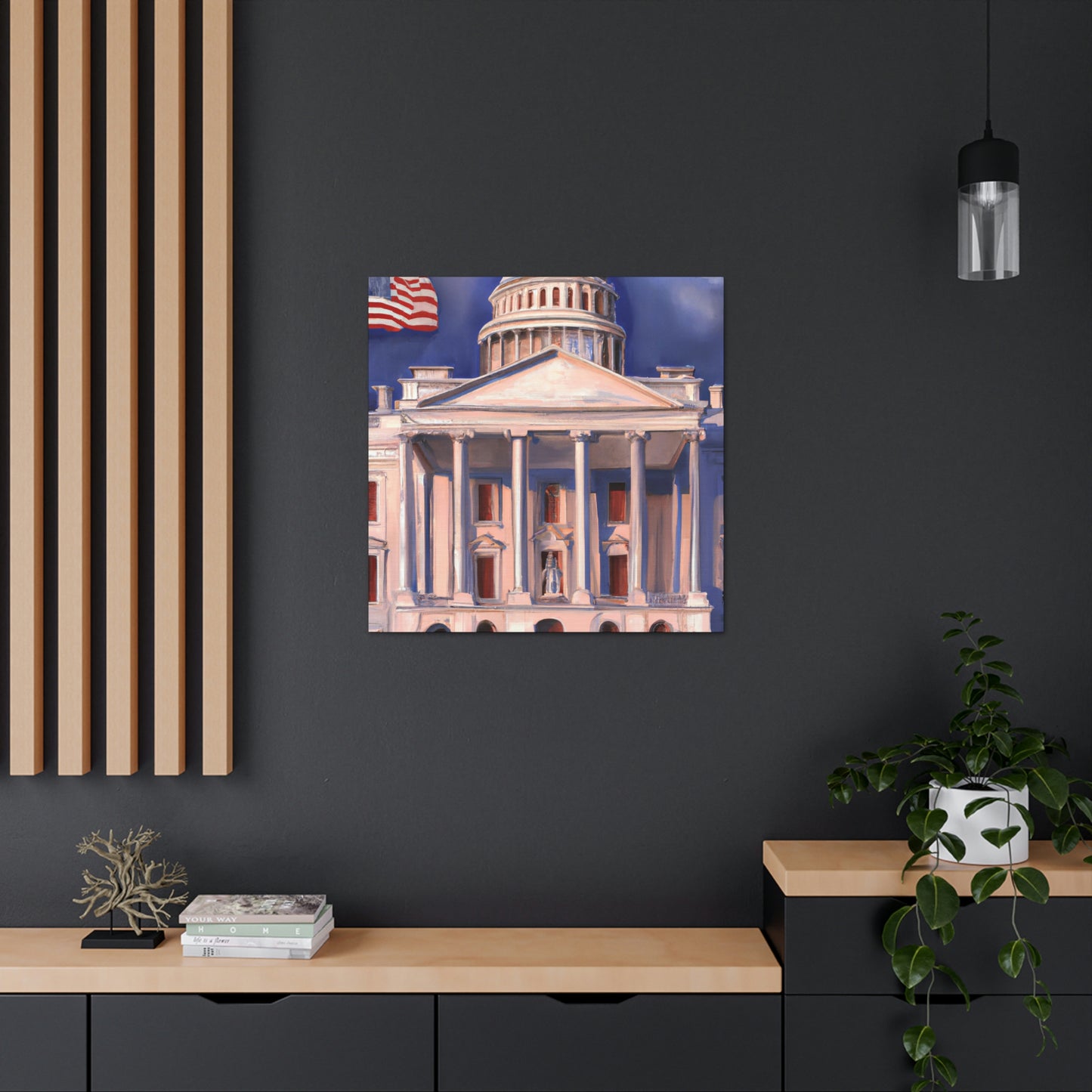 The White House Icon - Canvas