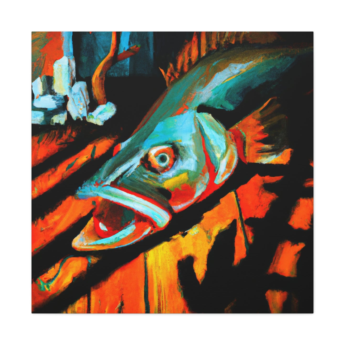 Walleye in Expressionism - Canvas