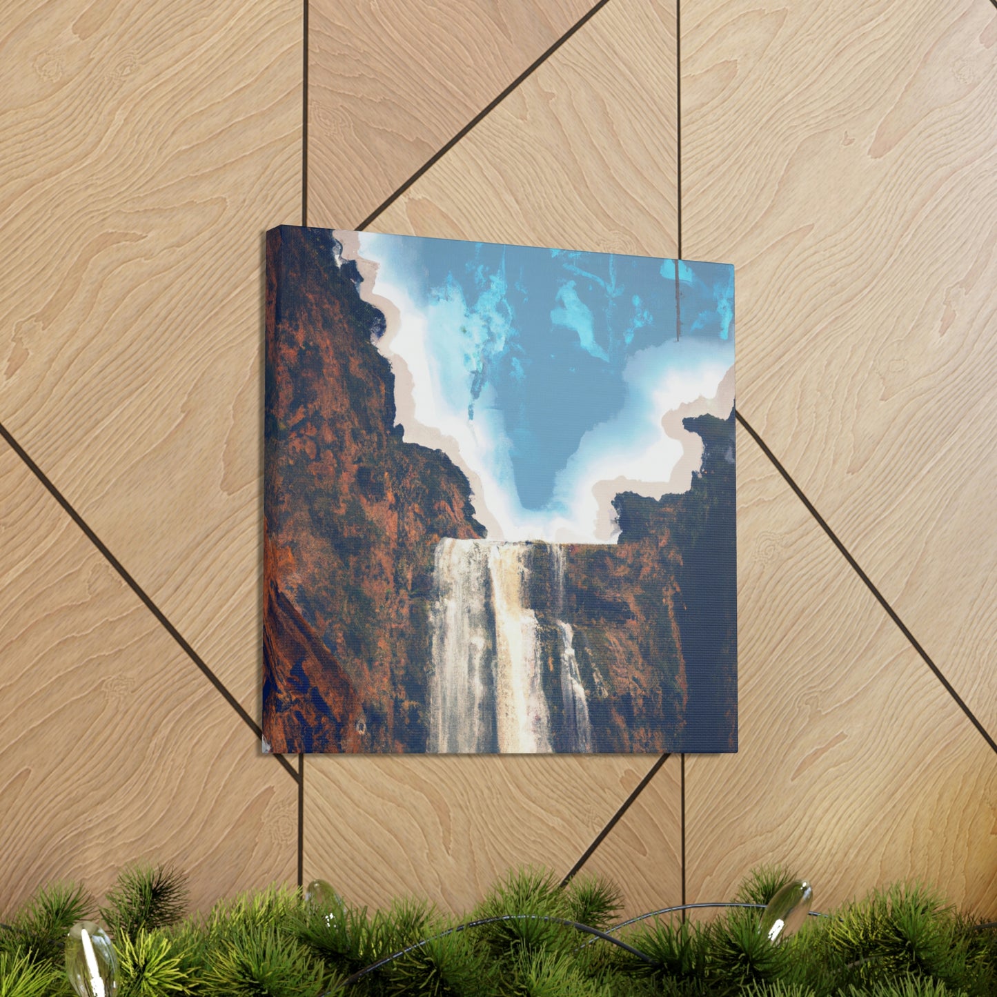 "The Mighty Waterfall Scene" - Canvas