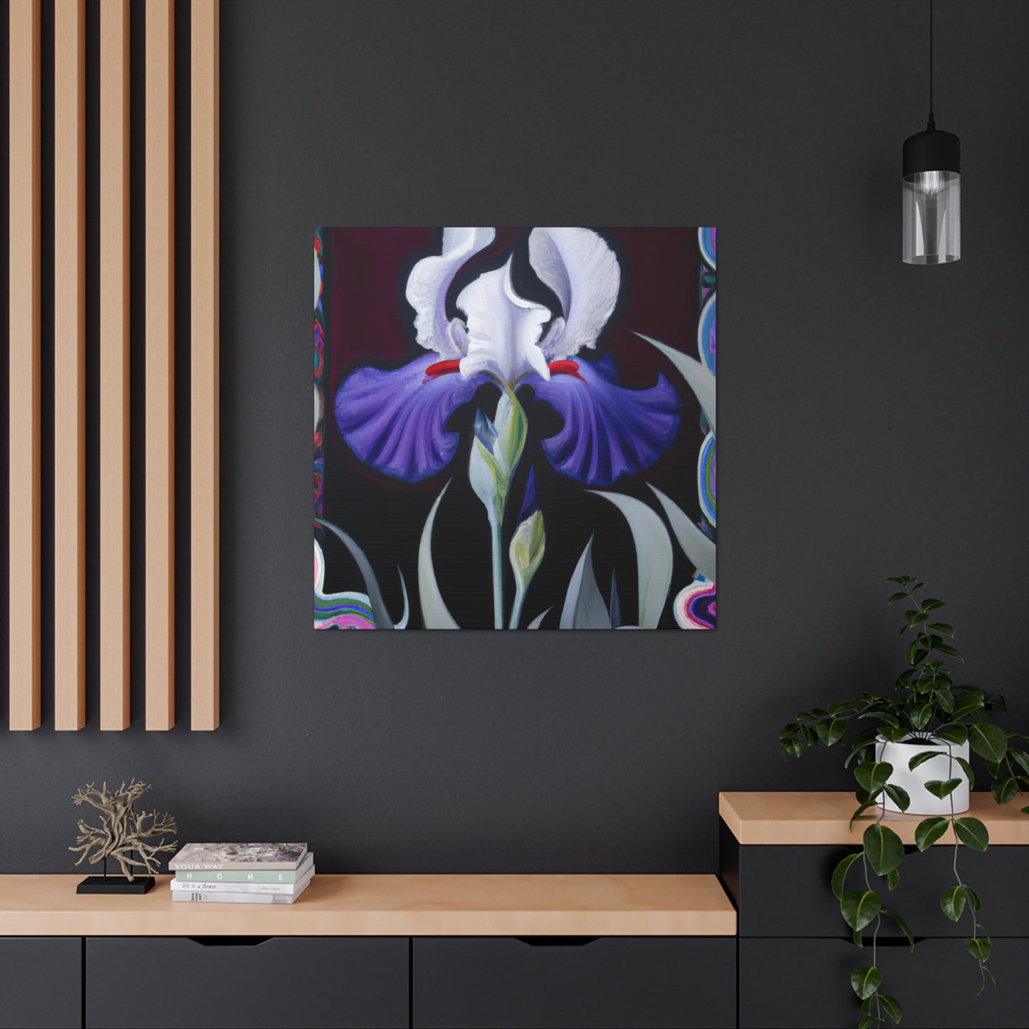 Dancing Iridescent Iris - Canvas