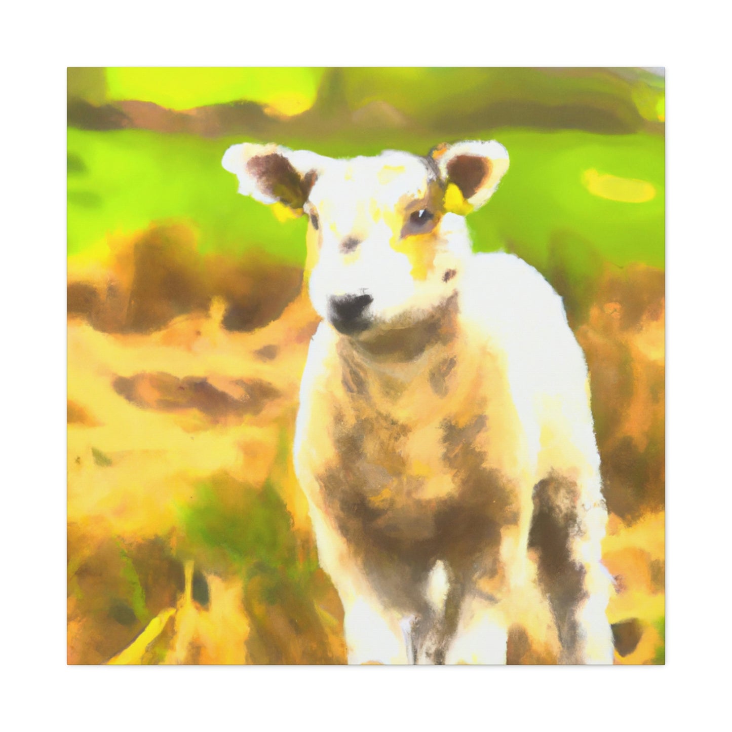 Lamb in Moonlight Glow - Canvas