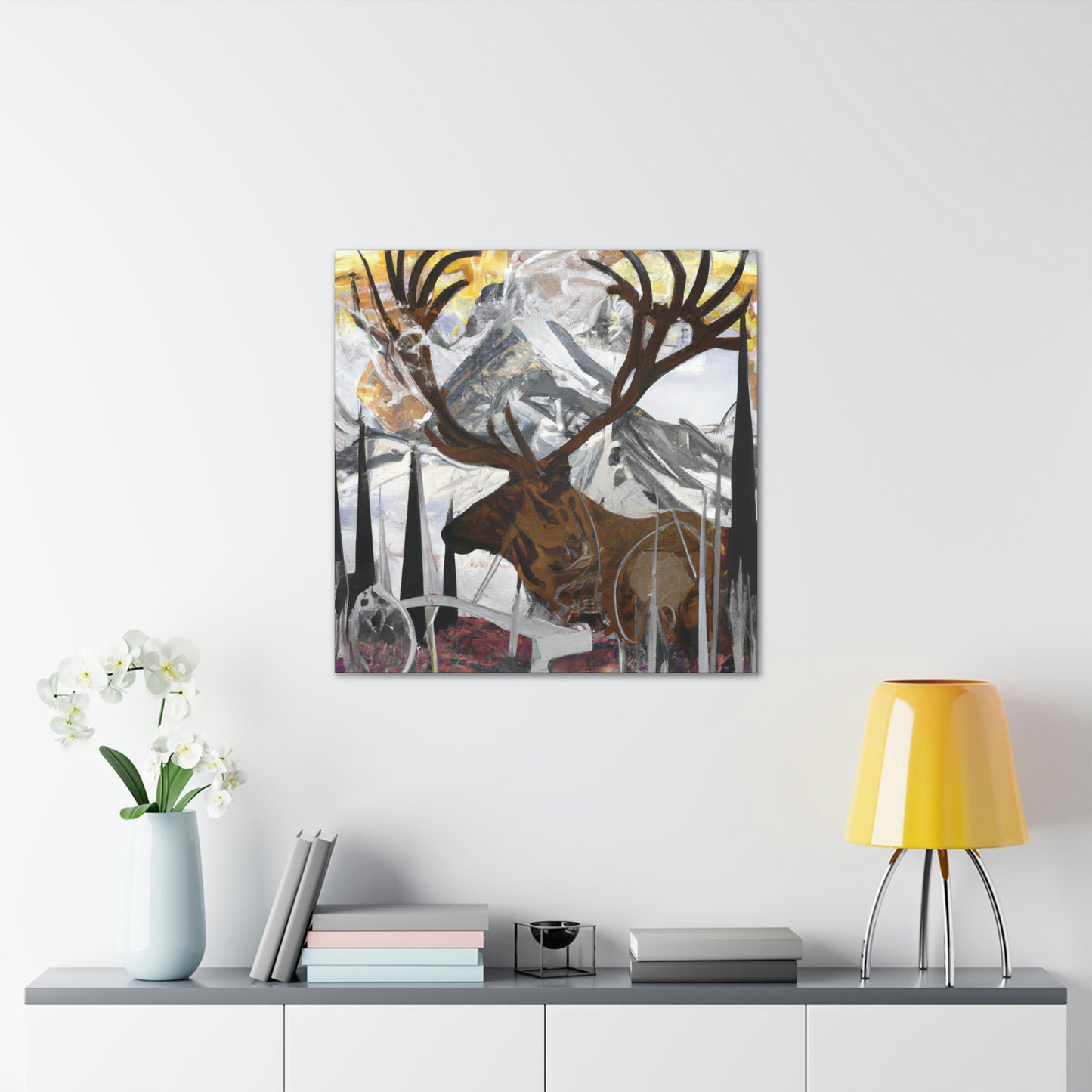 Elk of Art Deco - Canvas