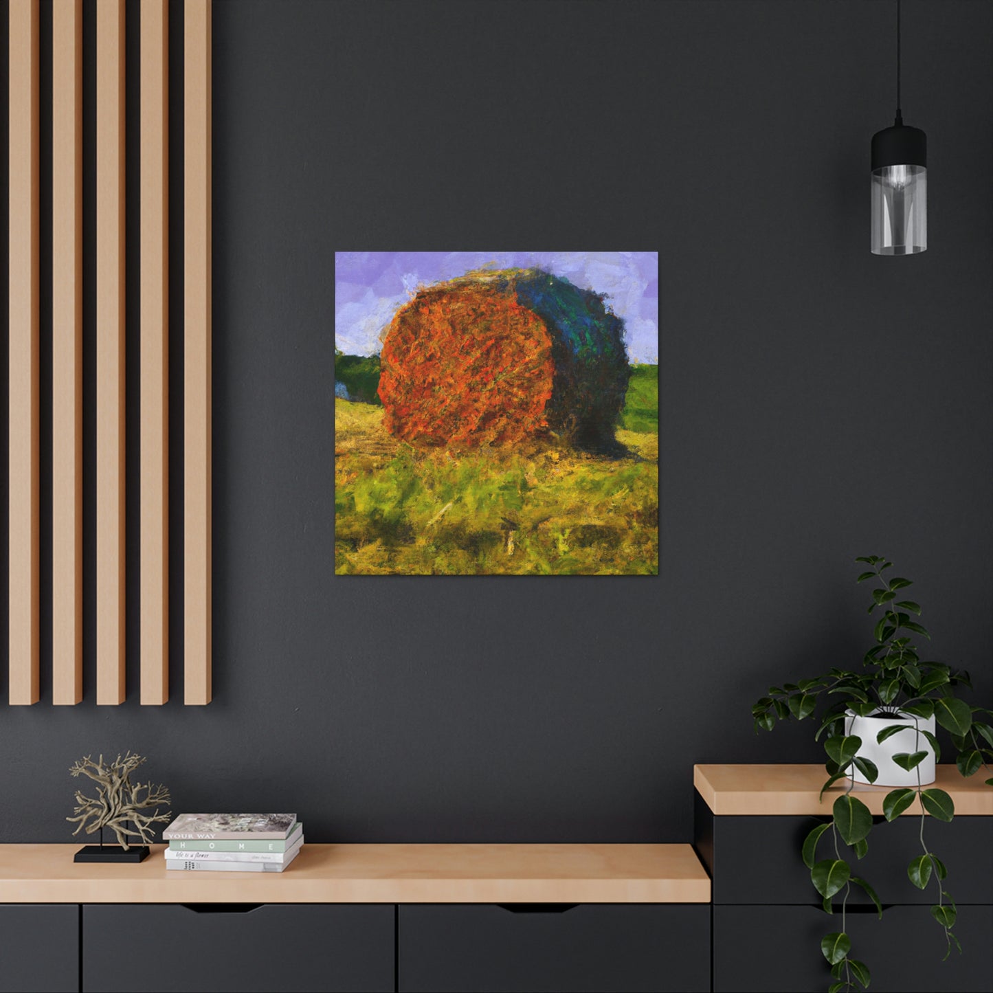 "Hay Bales in Bloom" - Canvas